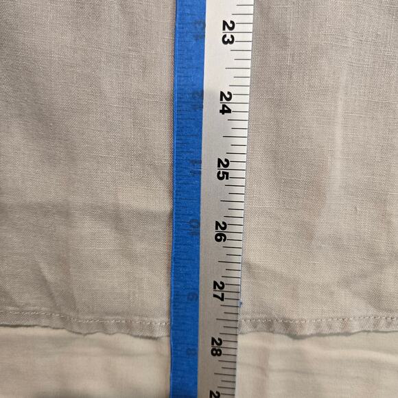 Adrienne Vittadini 100% Linen Roll-tab Sleeve Tunic Top Boho Festival Size M - Picture 12 of 12